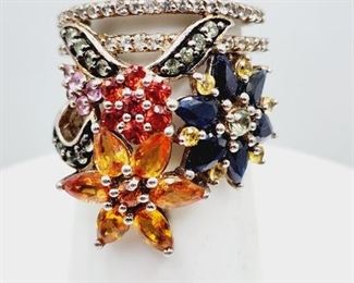 FANCY COLORED SAPPHIRE RING