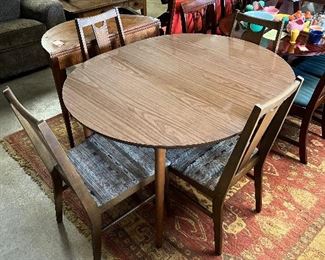 Mid-century Table and 4 Chairs