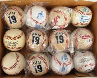 Cleveland Indians and Bob Feller Baseballs 