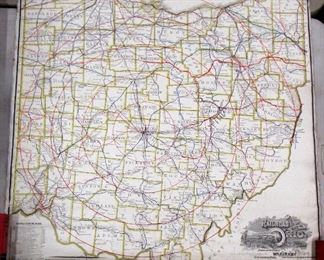 Antique Ohio Railroad Map