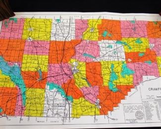 Vintage Crawford County Map