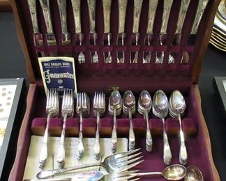 1847 Rogers Bros. Silver Plate Flatware, Adoration Pattern