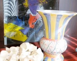 Makenzie Childs Vase and Decor