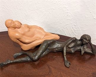 Pat Smith Reclining Nude Bronze                                                                         Pat Smith Reclining Couple Clay