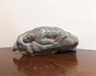 Carved Jade Reclining Male  Artist Unidentified