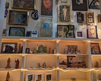 Pablita Velarde Tile, Ben Ortega Carvings, Marcos Garcia Carvings