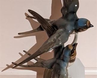 Kunstabteilung Germany Two Swallows Figurine