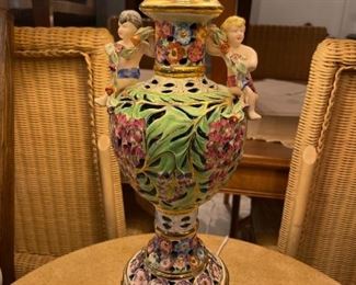 Gorgeous Antique Capodimonte Lamp