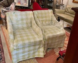 Pair of Upholstered Arm Chairs