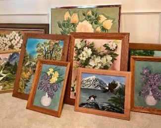 Collection of Original Paintings by Local Artist Davis 