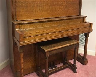 Antique Piano by The Columbus Piano Co 