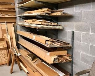 Large Collection of Wood (Storage Rails Not Included in Sale) 