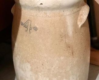 Antique Stoneware Pottery Butter Crock 