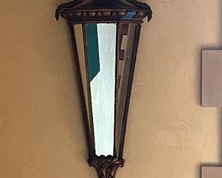 Antique mirrored sconce