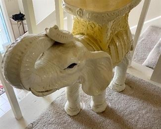 Vintage Elephant Plant Stand from the 1950s
