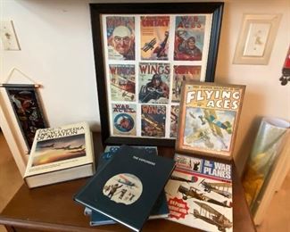 Vintage Airplane Books and Art