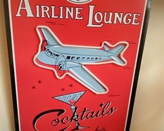 Airline Lounge Cocktails Wall Clock 