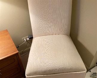 Upholstered Parson's chair