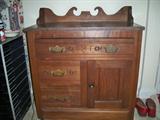 Antique Marble top Wash stand, Walnut