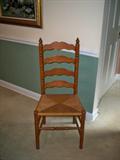 cherry rush seat ladder back chair