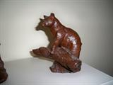 antique Wood carved Bear