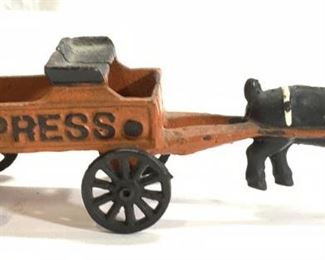 Cast Iron Painted Billy Goat Express Buggy
