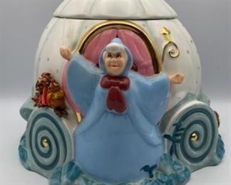 Cinderella Fairy Godmother Coach Cookie Jar
