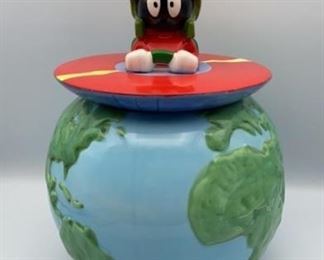Looney Tunes Marvin Martian Globe Cookie Jar 1993