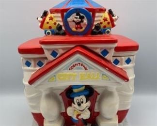 Enesco Mickey’s Toony town City Hall Cookie Jar