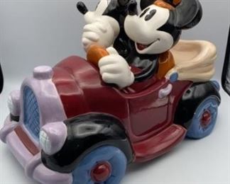 Treasure Craft Disney Mickey & Minnie Car Cookie Jar