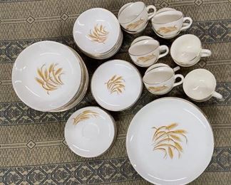 Homer Laughlin Golden Wheat 1950s Set of Dishes