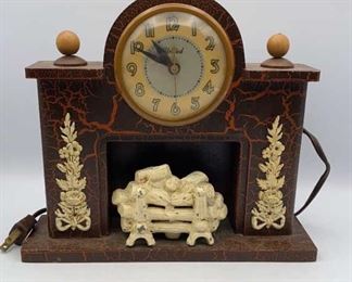 United Mantle Clock, Vintage, Wired, Light Bulb
