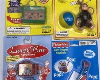 1990s Mini Toy Keychains, Happy Days, Ant Farm