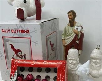 Mercury Glass Ornaments Dept 56 Goebel Jesus