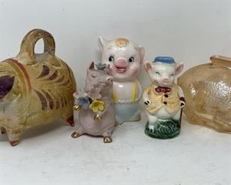 Piggy Banks Anchor Hocking Carnival S&Ps