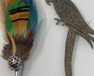 German Hunt Brooch & Parrot Pin Brooches