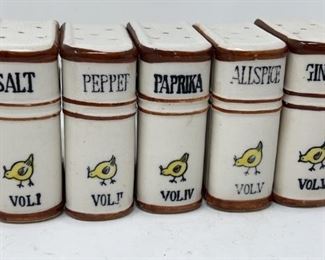 1940s Japan Spice Rack Ceramic Books Shakers