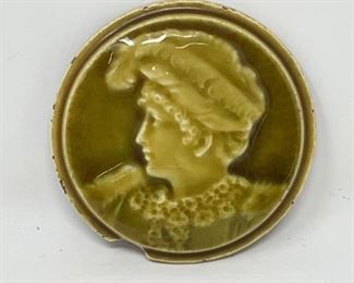 Antique Ceramic Mason Jar Lid Beaver Falls