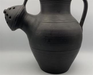 Hungarian Jug Black Earthenware