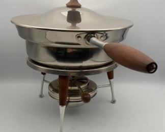 MCM Metal and Wood Burner Food Warmer