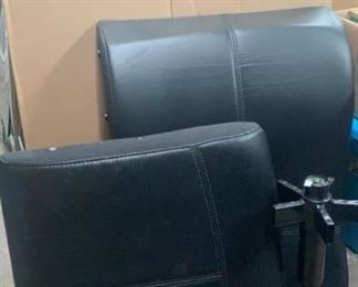 Black Faux Leather Office Chair