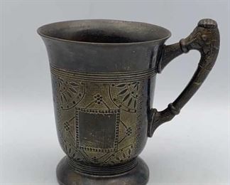 Antique Pairpoint Baby Cup, Quadruple SP, 4”