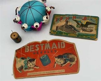 Vintage and Antique Sewing Lot, Needles, Pin
