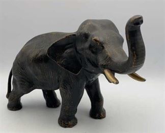 Vintage Brass / Bronze Elephant Figure w Patina