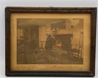 Wallace Nutting Signed Miniature Framed Hand