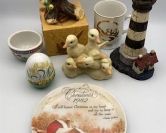 Vintage Home Decor, Ceramic Birds, Cups