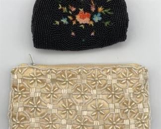 Vintage Beaded Bag and Coin Purse, Made in France