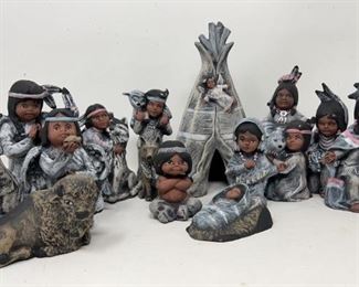 Native American Indian Nativity Set Jane Lucas