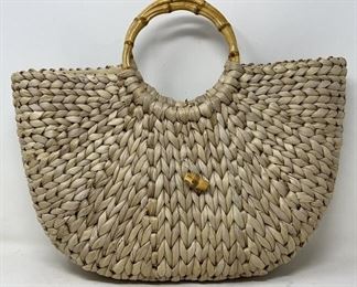 Straw Handbag Purse Vacation Bag As Found