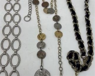 Metal Disco Belts Coin Belt Ribbon Belt